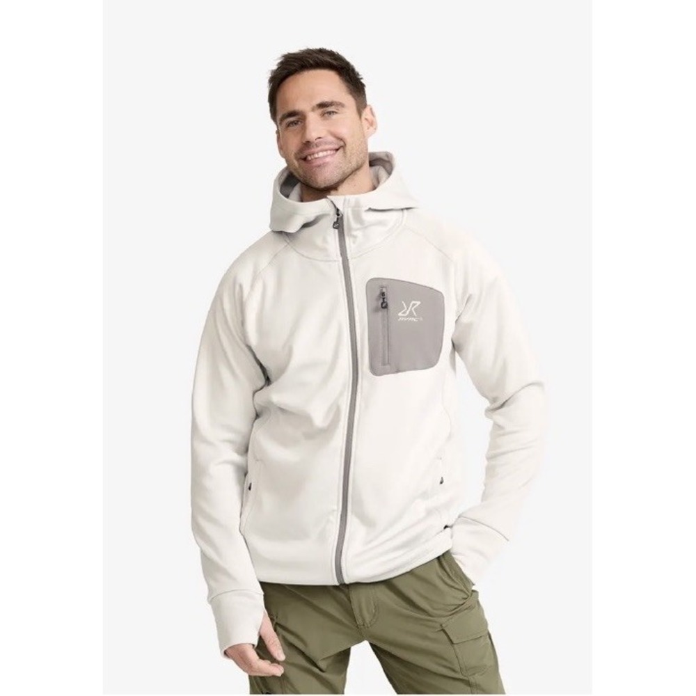 NWT Revolution Race RVRC Mens Fleece Jacket‎ Gray Zip Hooded Evolution 3XL $115